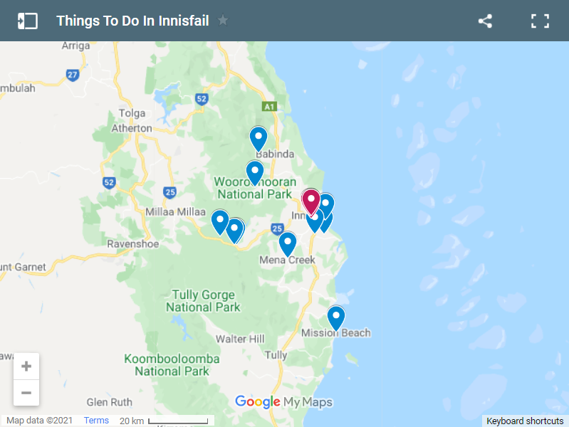 Things To Do In Innisfail map