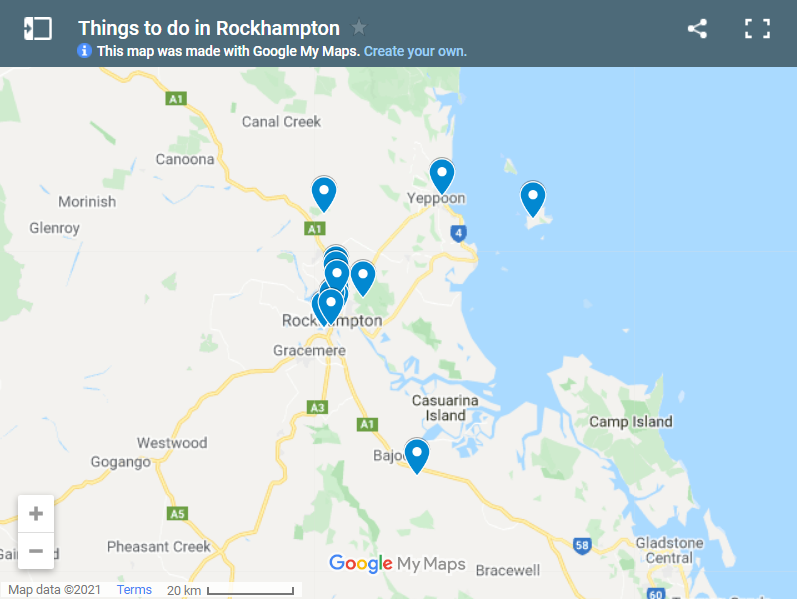 Things to do in Rockhampton map