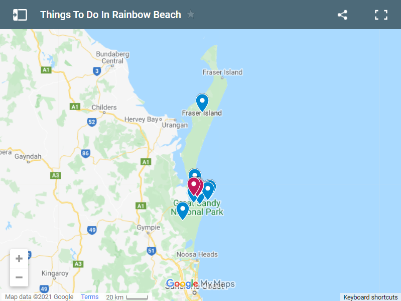 Things To Do In Rainbow Beach map