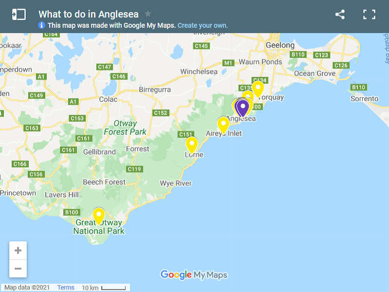 what to do in anglesea map